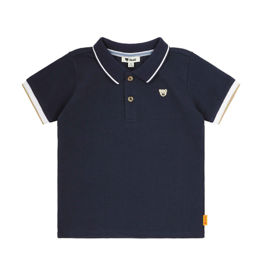 Steiff Polo T-Shirt Teddykopf navy