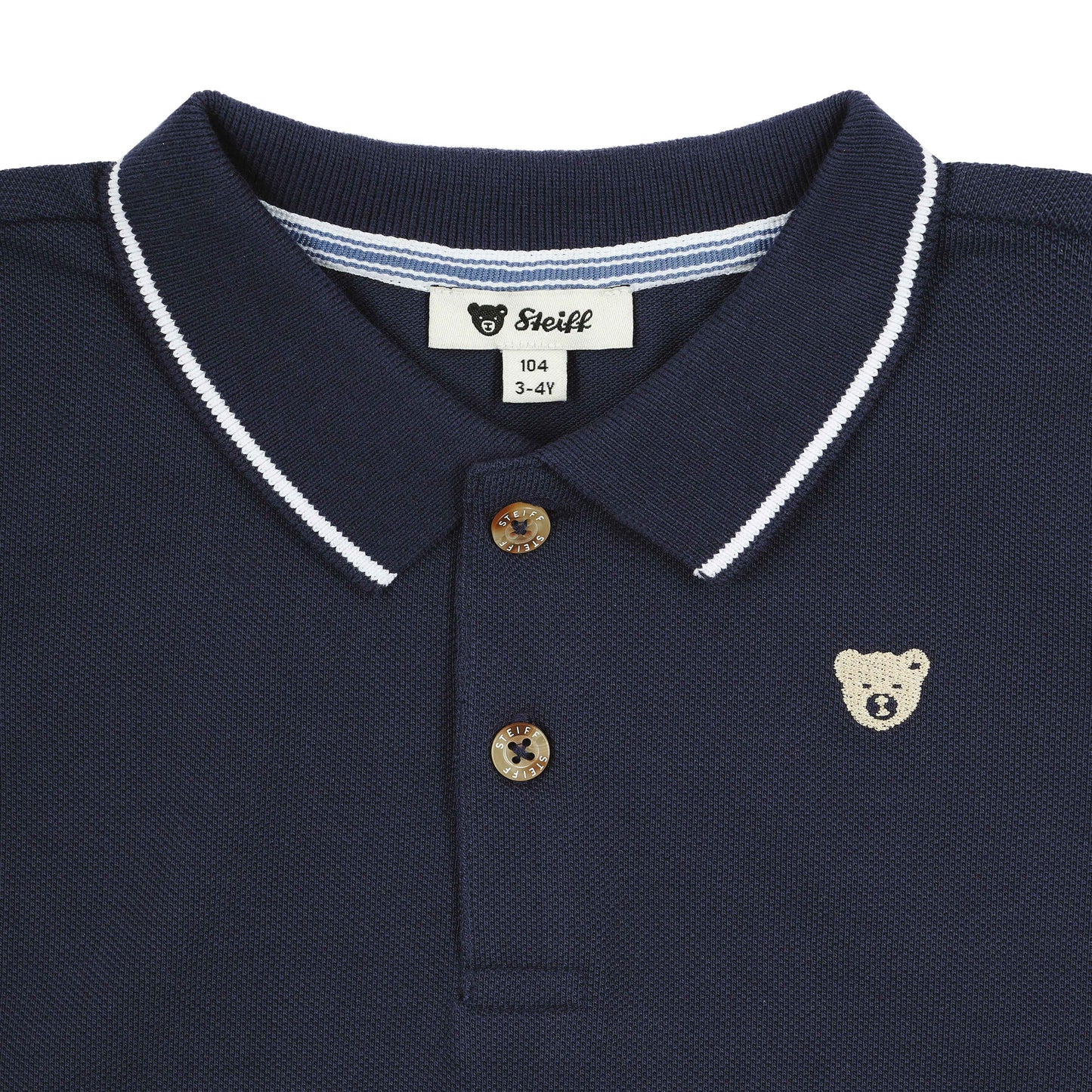 Steiff Polo T-Shirt Teddykopf navy