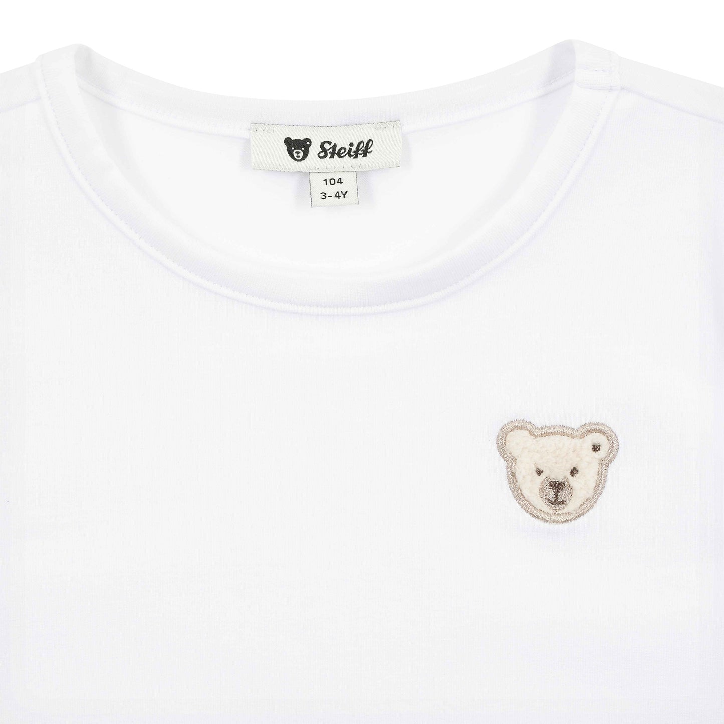 Steiff (Girls) T-Shirt Teddykopf weiß