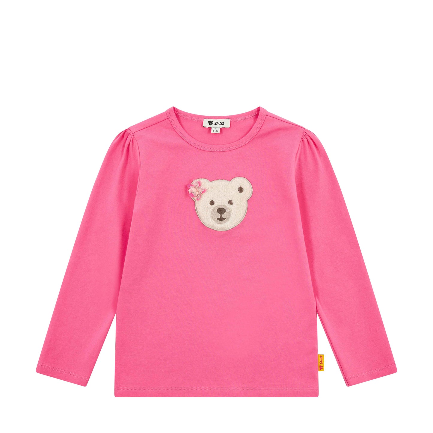 Steiff Shirt Teddykopf Tüllblume hot pink