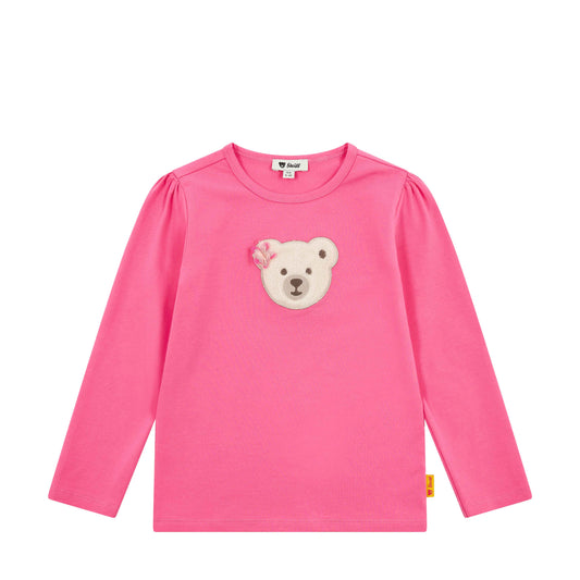 Steiff Shirt Teddykopf Tüllblume hot pink