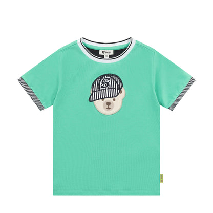 Steiff T-Shirt Teddykopf Basecap winter green
