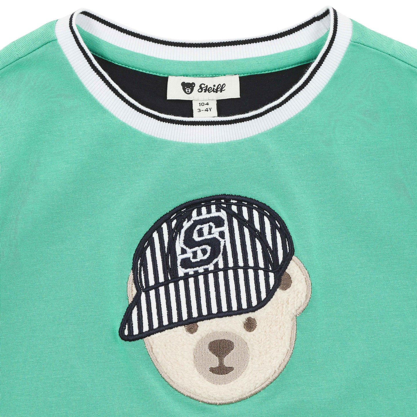 Steiff T-Shirt Teddykopf Basecap winter green
