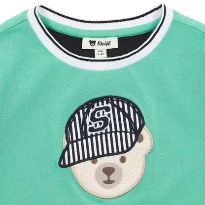 Steiff T-Shirt Teddykopf Basecap winter green