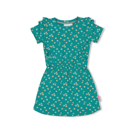 JUBEL Kleid Rolling into spring Blümchen allover grün