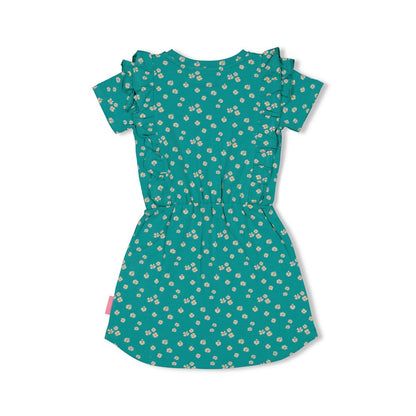 JUBEL Kleid Rolling into spring Blümchen allover grün