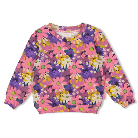 JUBEL Sweatshirt Rolling into spring allover pink