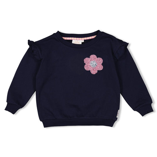 JUBEL Sweatshirt Rolling into spring Blume navy