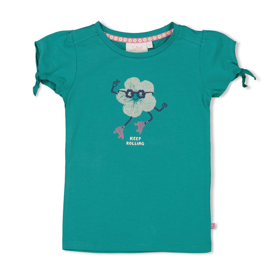 JUBEL T-Shirt Rolling into spring grün