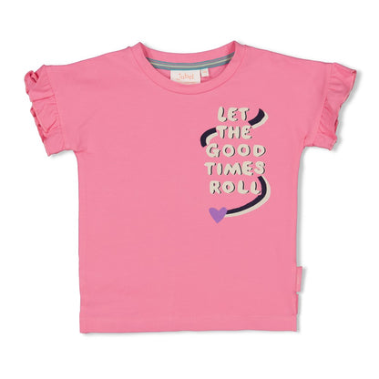 JUBEL T-Shirt Rolling into spring pink