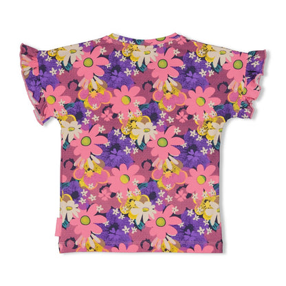 JUBEL T-Shirt Rolling into spring allover pink