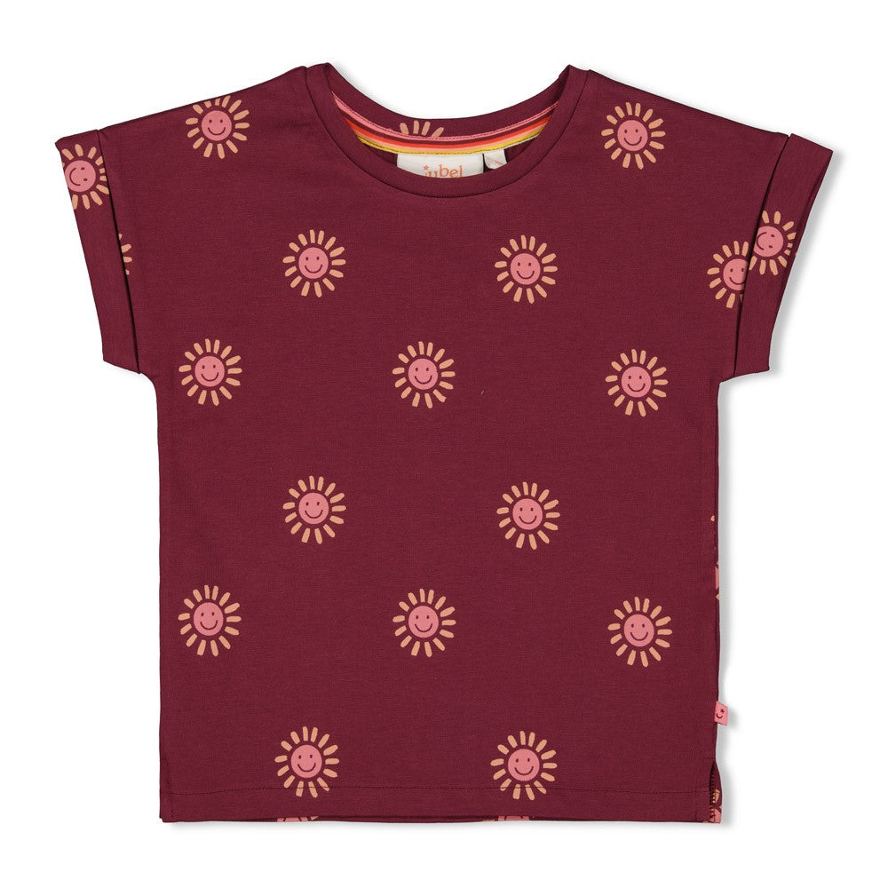 JUBEL T-Shirt Salsa Sunset allover bordeaux
