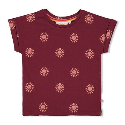 JUBEL T-Shirt Salsa Sunset allover bordeaux