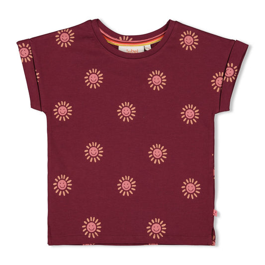 JUBEL T-Shirt Salsa Sunset allover bordeaux