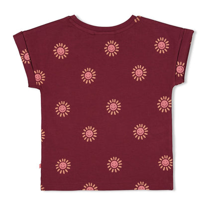 JUBEL T-Shirt Salsa Sunset allover bordeaux