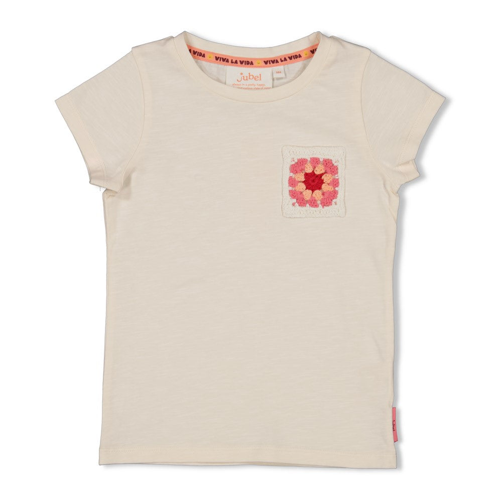 JUBEL T-Shirt Salsa Sunset Häkeltasche natur