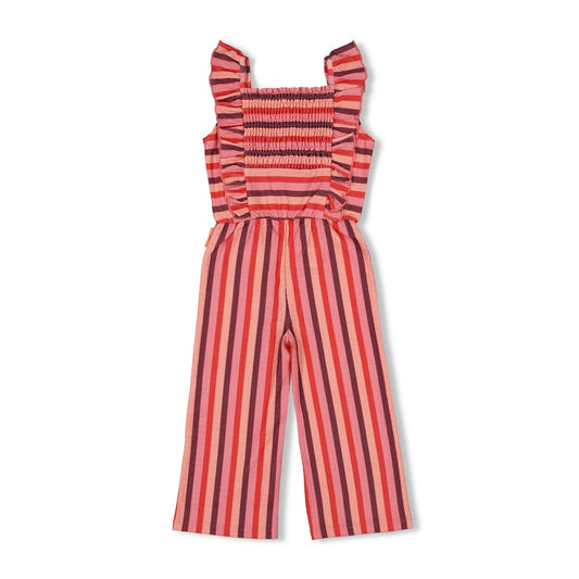 JUBEL Jumpsuit Salsa Sunset Seesucker Streifen