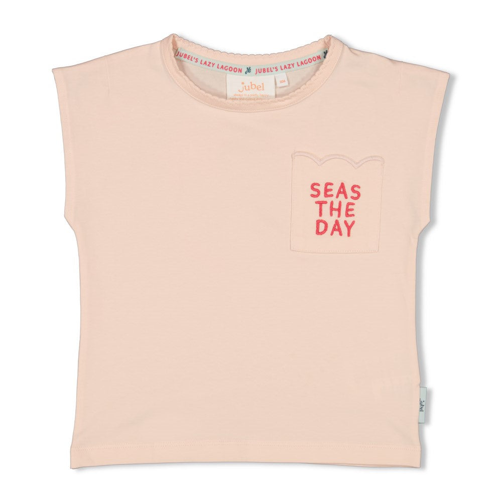 JUBEL T-Shirt Lazy Lagoon Rückenprint hell rosa
