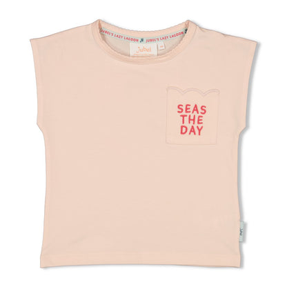 JUBEL T-Shirt Lazy Lagoon Rückenprint hell rosa