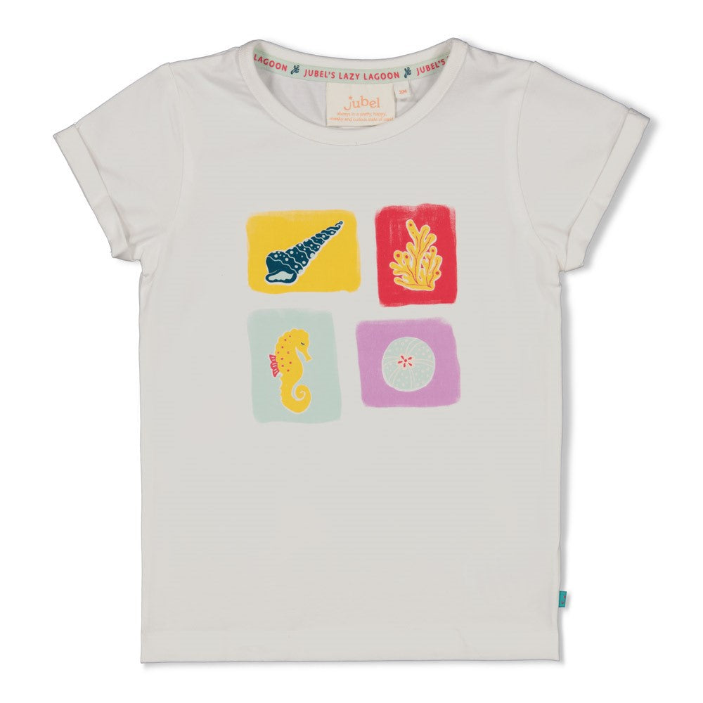 JUBEL T-Shirt Lazy Lagoon Muscheln weiß