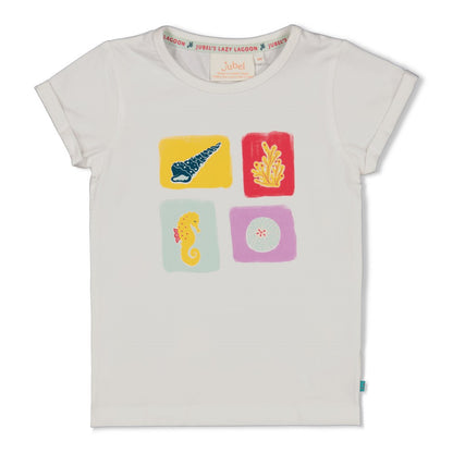 JUBEL T-Shirt Lazy Lagoon Muscheln weiß