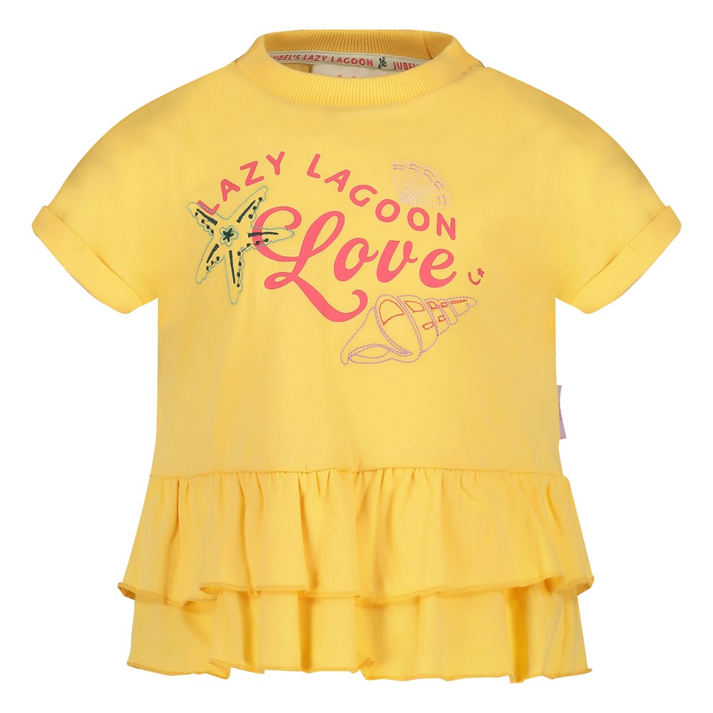JUBEL T-Shirt Lazy Lagoon Rüschen gelb