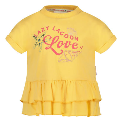 JUBEL T-Shirt Lazy Lagoon Rüschen gelb