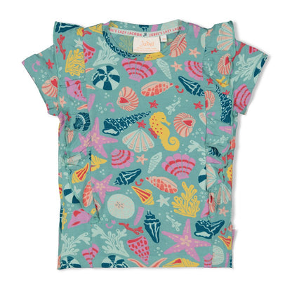 JUBEL T-Shirt Lazy Lagoon Rüschen jade grün