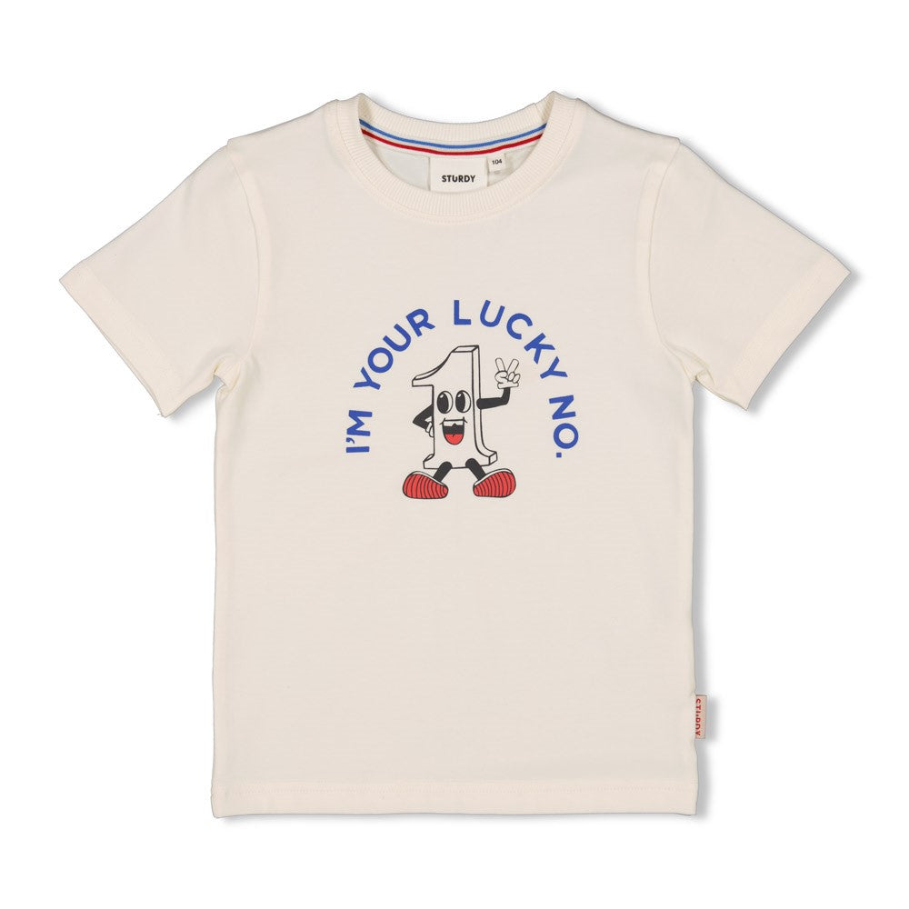STURDY T-Shirt Run the Day Lucky No.1 natur
