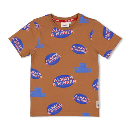 STURDY T-Shirt Run the Day allover haselnuß