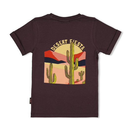 STURDY T-Shirt Desert Fiesta Rückenprint dunkelbraun