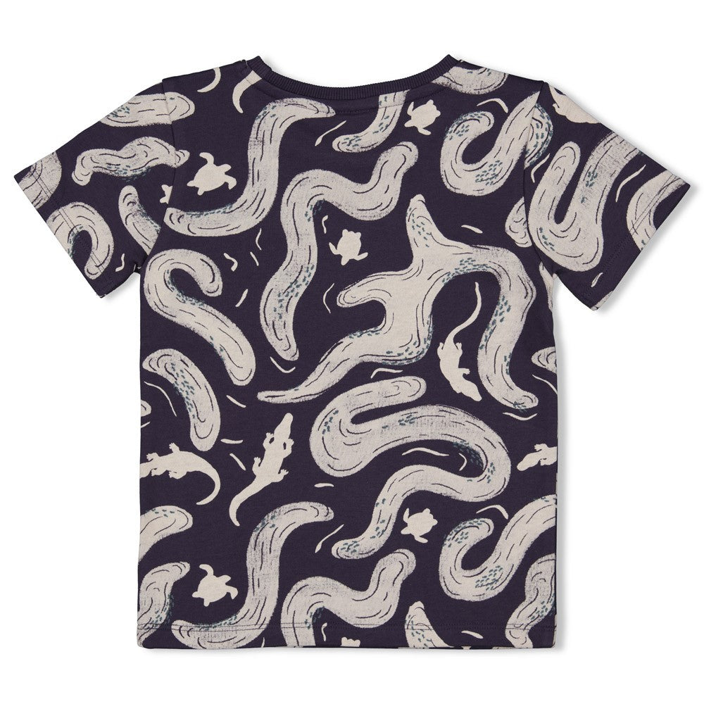 STURDY T-Shirt Lagoon Legends allover indigo