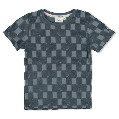 STURDY T-Shirt Lagoon Legends Karo Frottee petrol