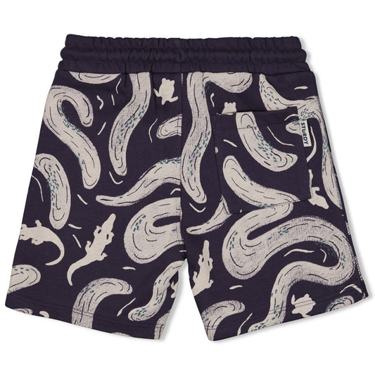STURDY Sweatshorts Lagoon Legends allover indigo