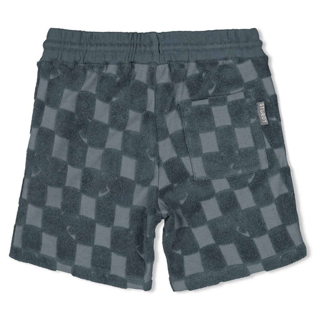 STURDY Sweatshorts Karo Frottee petrol