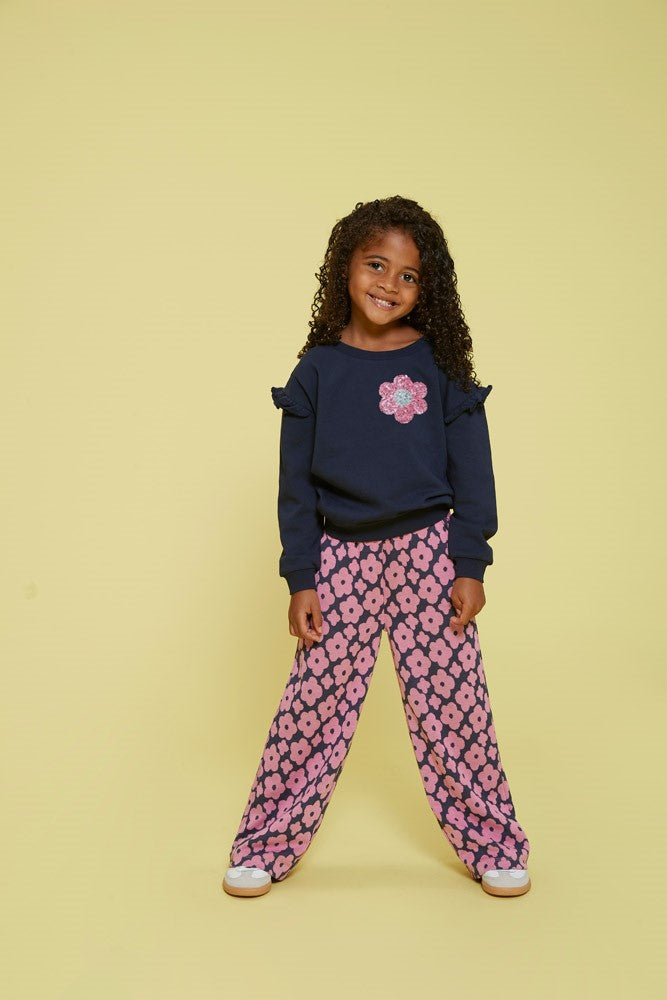 JUBEL Sweatshirt Rolling into spring Blume navy