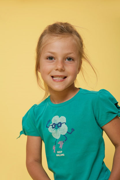 JUBEL T-Shirt Rolling into spring grün