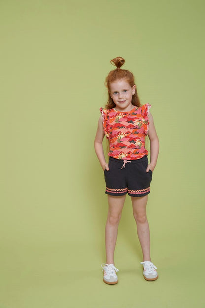 JUBEL Sweatshorts Salsa Sunset anthrazit