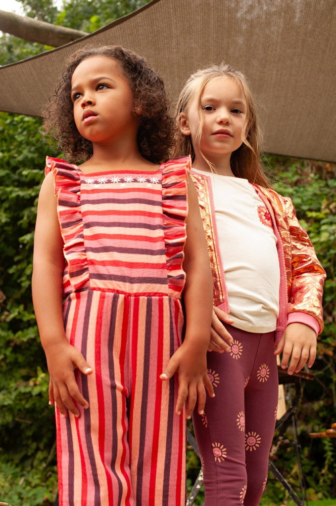 JUBEL Jumpsuit Salsa Sunset Seesucker Streifen