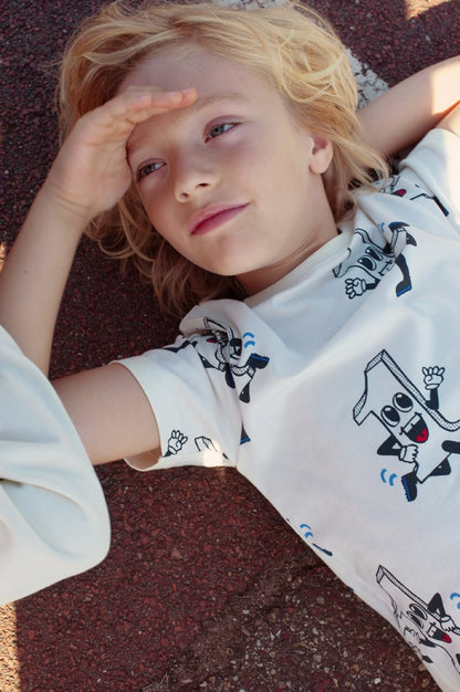 STURDY T-Shirt Run the Day allover natur