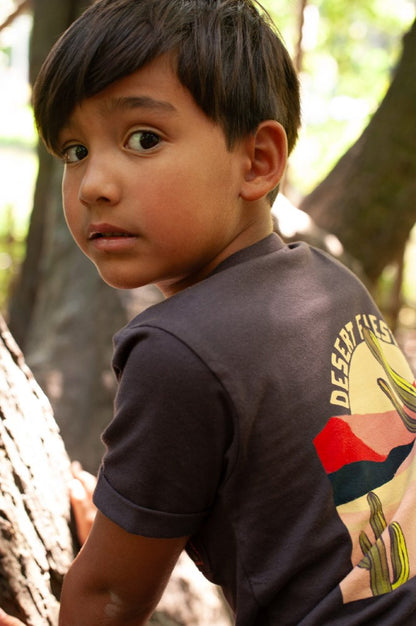 STURDY T-Shirt Desert Fiesta Rückenprint dunkelbraun