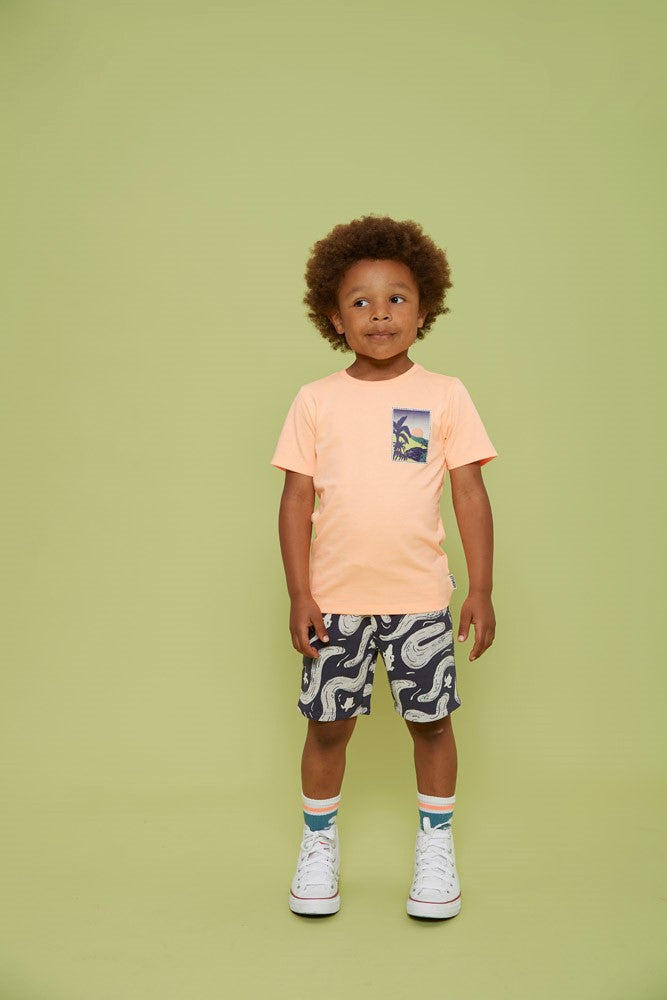 STURDY Sweatshorts Lagoon Legends allover indigo