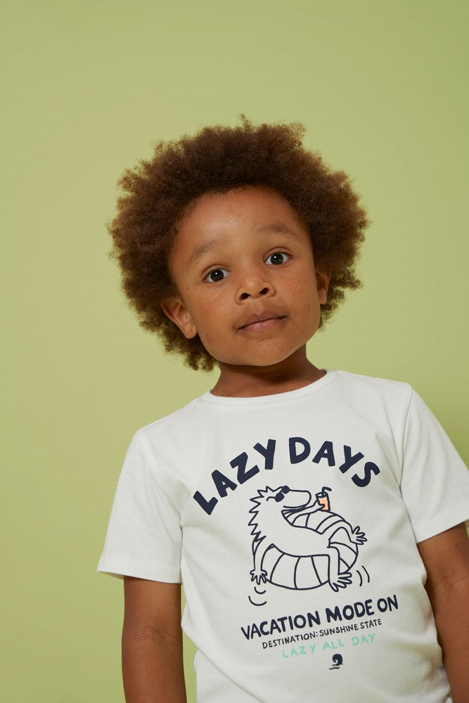 STURDY T-Shirt Lagoon Legends Lazy Days weiß