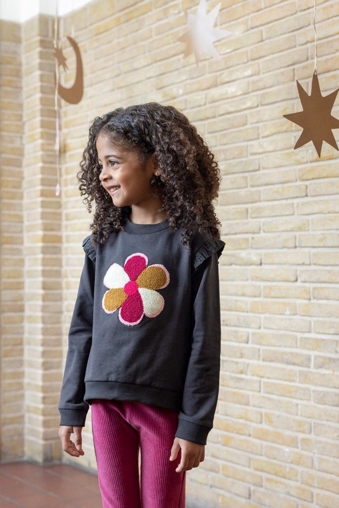 JUBEL Sweatshirt Shine Bright Blume anthrazit