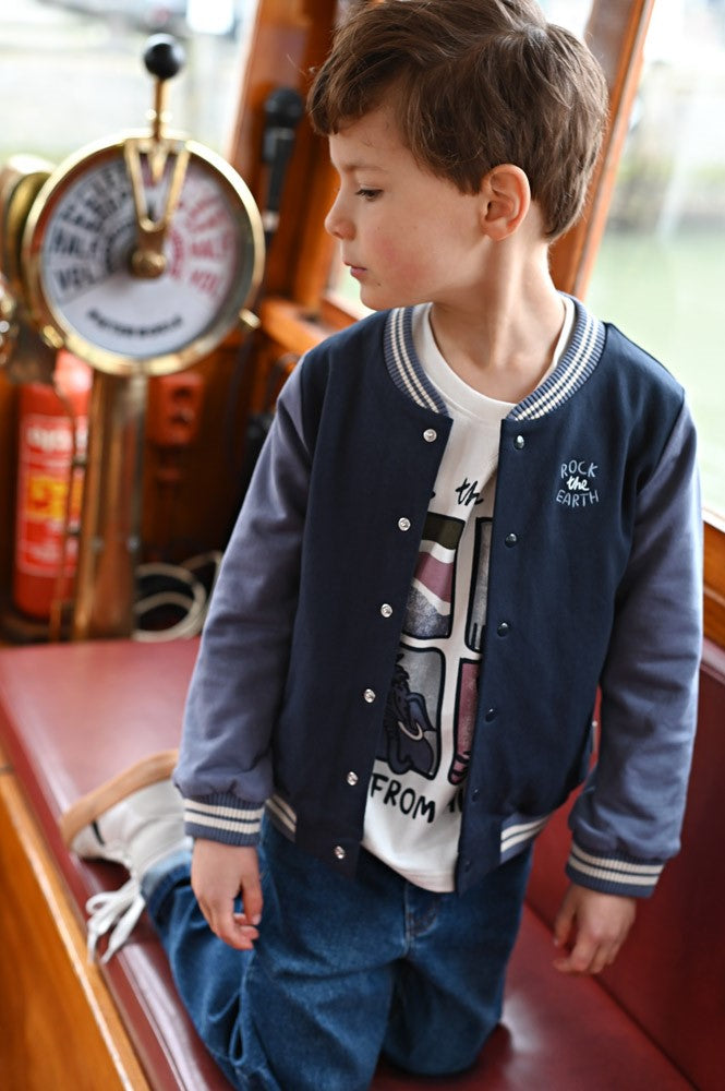 STURDY Sweatjacke Rock the Earth dunkelblau
