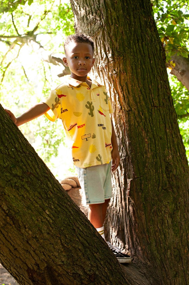 STURDY Polo T-Shirt Desert Fiesta allover gelb