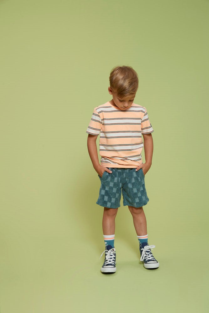 STURDY Sweatshorts Karo Frottee petrol