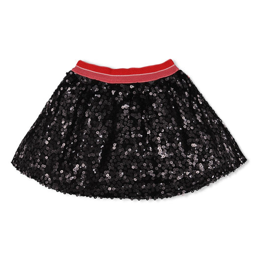 JUBEL Paillettenrock Queen of Hearts anthrazit