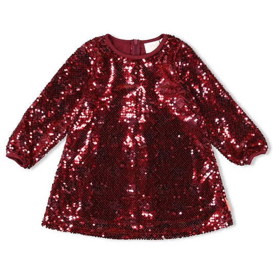 JUBEL Paillettenkleid Queen of Hearts bordeaux (Kopie)