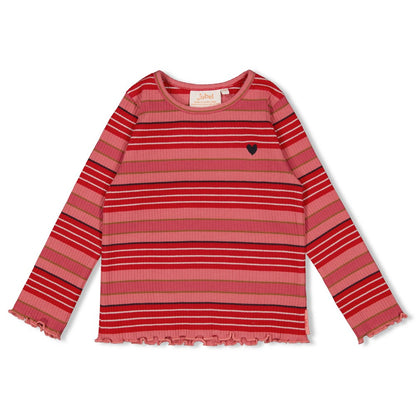 JUBEL Shirt Queen of Hearts Streifen gerippt multicolor